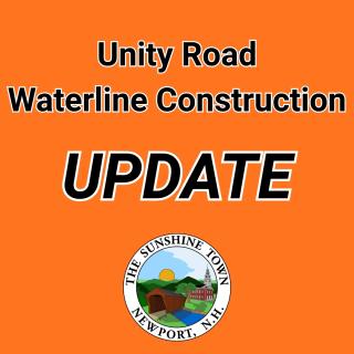Unity Road Waterline Construction Update