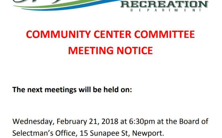 February 21, 2018 Community Center Meeting
