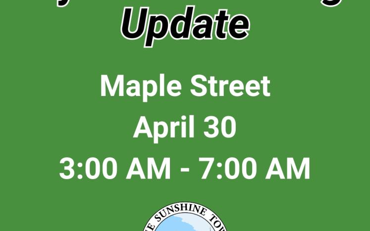 hydrant flushing update